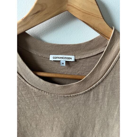 Cotton Citizen Taupe Crew dark tan tokyo short sleeve mini dress women's size M - Picture 4 of 6